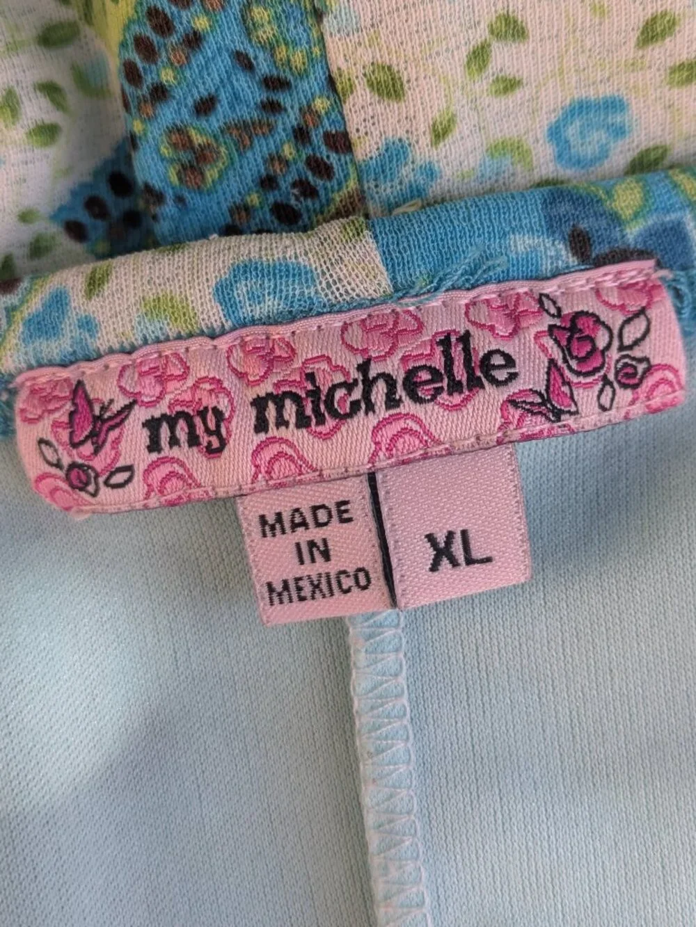 Patchwork Handkerchief Skirt 90s Y2K - Picture 3 of 3